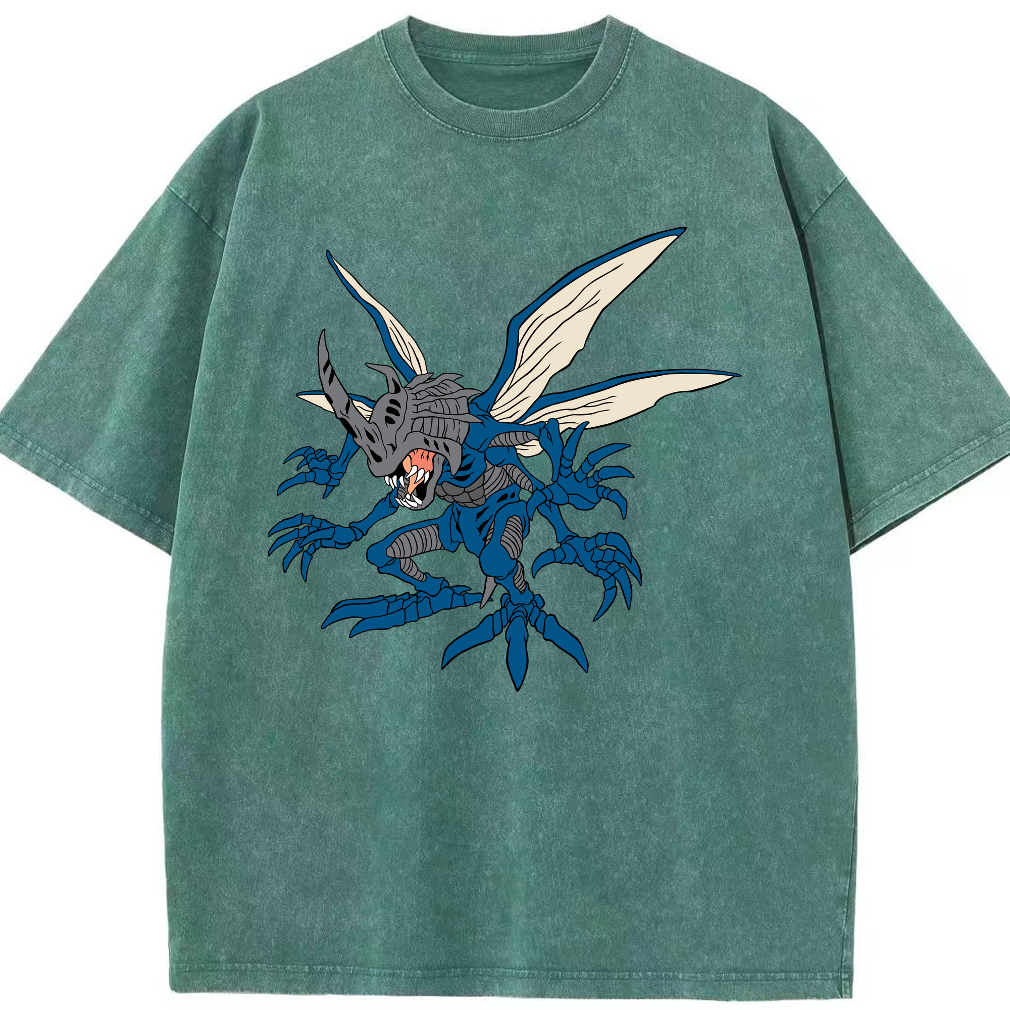 （画像用） Digimon デジタルモンスター/デジモン 綿100% ヴィンテージ風 半袖Tシャツ（フロントプリント）